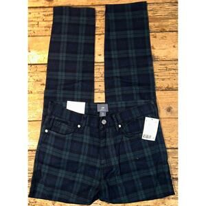 H&M Women Sz 29 Plaid Coupe Moulante Skinny Fit Jeans NWT